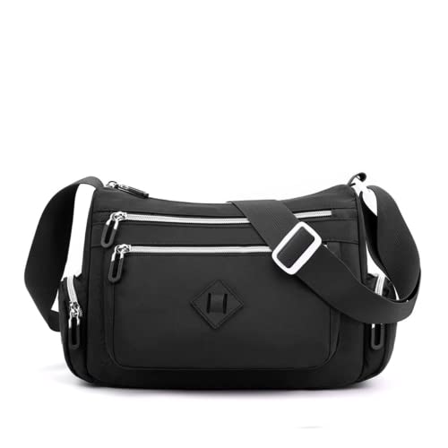 Damen Crossbody Tasche Nylon Schultertasche Große Kapazität Handtasche mit Mehrere Fächer von M.lemo925