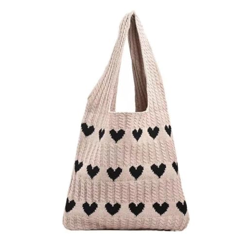 Häkeltasche für Damen, gestrickt, Umhängetasche, modische Geldbörse, ästhetische Tasche, Kihaki, Einheitsgröße von M.lemo925