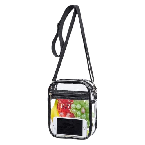 M.lemo925 Crossbody Puse Tasche für Frauen, Stadion-genehmigt, transparente Geldbörse, Tasche für Konzerte, Sportveranstaltungen, Festivals, Schwarz, Small von M.lemo925