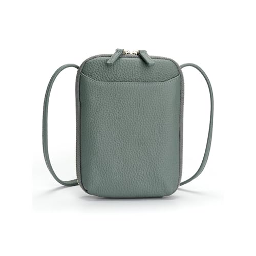 M.lemo925 Echtes Leder Telefon Tasche für Frauen Kleine Umhängetasche Umhängetasche Telefon Tasche Geldbörse Brieftasche, Blau von M.lemo925