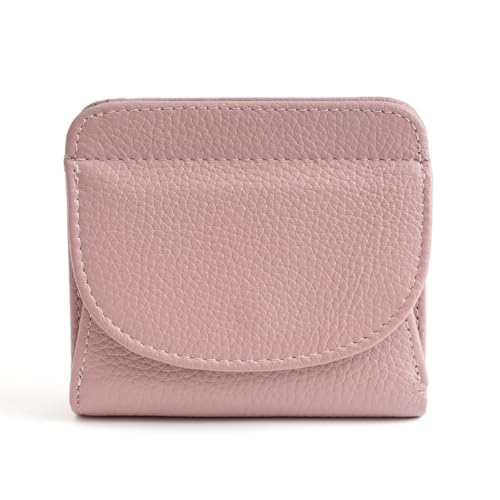 M.lemo925 Geldbörse aus Rindsleder, schmal, 8 Kreditkartenfächer, Unisex, klein, mit Geldscheinfächer und Münzfach, Pink von M.lemo925