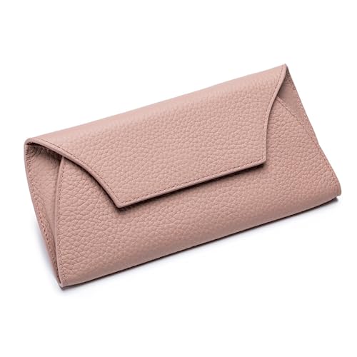 M.lemo925 Umschlag Brieftasche Geldbörse für Frauen Echtes Leder Kreditkartenhalter Schlanke Brieftasche Clutch Tasche, Pink von M.lemo925