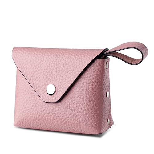 Wristlet Geldbörse für Frauen Echtes Leder Handy Clutch Geldbörse Reißverschluss Münzbeutel Tasche, Pink von M.lemo925