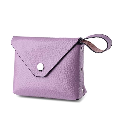 Wristlet Geldbörse für Frauen Echtes Leder Handy Clutch Geldbörse Reißverschluss Münzbeutel Tasche, Violett von M.lemo925