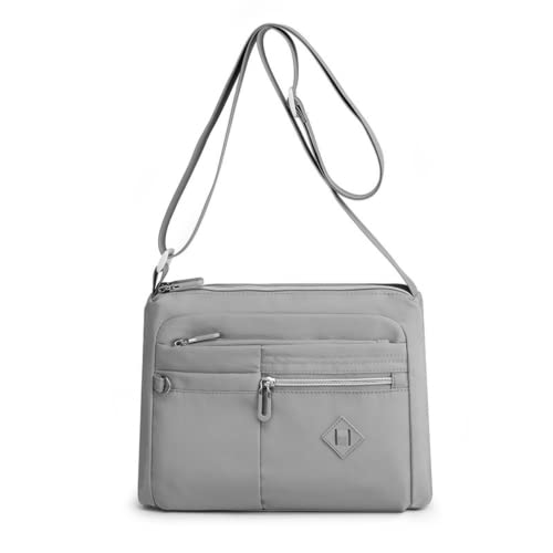 Umhängetasche für Damen, Nylon, mehrere Reißverschlüsse, kleine Handtasche, von M.lemo925