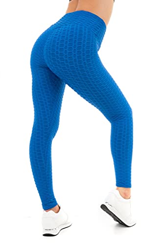 M17 Damen Womens Solid Honeycomb Waffle Leggings, blau, S von M17