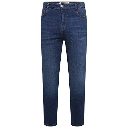 M17 Herren 5056242799566 Straight Fit Denim Jeans Lässig Klassische Hose Baumwolle Zip Fly (30W / 31L, Mid Wash Blue), 30 von M17