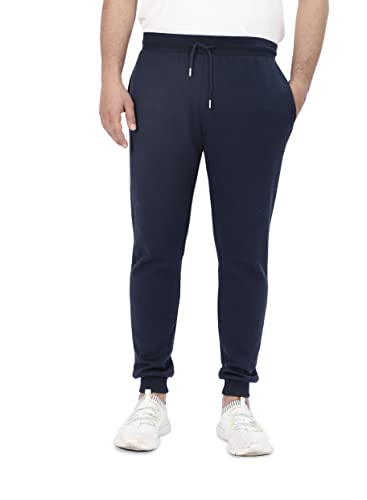 M17 Herren-Jogginghose, recycelt, schmale Beine, legere Hose, Jogginghose, Trainingshose, Fitnessstudio, mit Bündchen am Saum und Taschen, Marineblau, 36-41 von M17