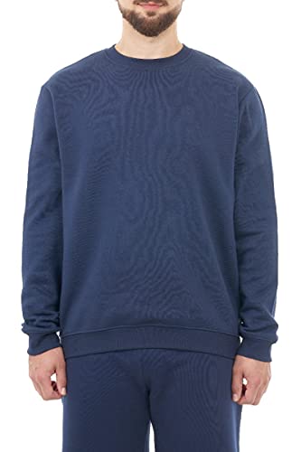 M17 Herren Mens Recycled Long Sleeve, Navy Recycling Classic Sweatshirt Sweater Casual Pullover Langarm Top Jumper (M, M von M17