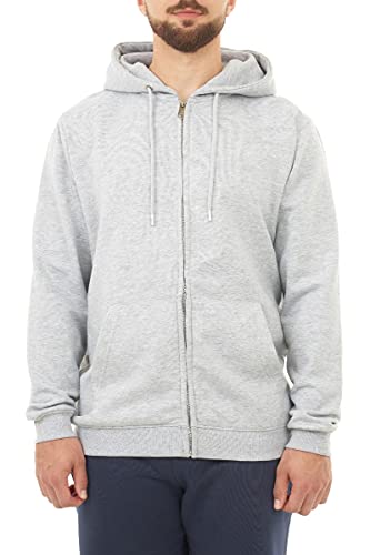 M17 Herren Mens Recycled Zip Up Hoody Soft Casual Hooded Sweatshirt Top Jacket Jumper (M, Grey) Kapuzenpullover, recycelt, mit Reißverschluss, weich, lässig, Gr. M, Grau, M von M17