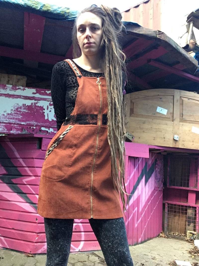 Latzkleid Mit Reißverschluss von M25HandmadeUpcycling
