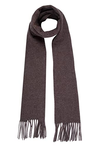 MA.AL.BI 1947 Schal einfarbig Unisex 100% Schurwolle 30 x 180 cm, Made in Italy, braun, One size von MA.AL.BI 1947