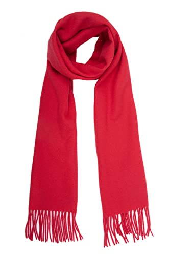 MA.AL.BI 1947 Schal einfarbig Unisex 100% Schurwolle 30 x 180 cm, Made in Italy, rot, One size von MA.AL.BI 1947