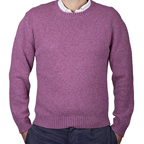 MA.AL.BI 1947 Shetland Pullover aus 100 % Wolle, hergestellt in Italien, fuchsia, Large MA.AL.BI 1947 Shetland Pullover aus 100 % Wolle, hergestellt in Italien, fuchsia, Large von MA.AL.BI 1947