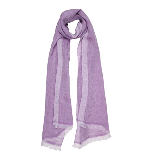 MA.AL.BI 1947 Unisex-Stola aus 100 % Leinen, 50 x 180 cm, hergestellt in Italien, Lila, One size von MA.AL.BI 1947