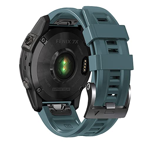 MAALYA 26 x 22 mm offizielle Schraubschnalle, Uhrenarmband für Garmin Fenix 6, 7, 5 Plus, Silikon, Easyfit-Armband für Fenix 6X, 7X, 5X, 3 Watch, 22mm Fenix EPIX, Achat von MAALYA