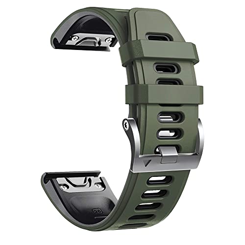 MAALYA Silikon-Armband für Garmin Fenix 6X 6 Pro 5X 5Plus GPS 3HR Enduro D2 Delta Handgelenkschlaufe 22 26 mm EasyFit Schnellverschluss-Armband, For Approach S60 S62, Achat von MAALYA