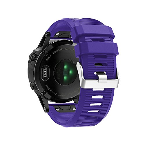 MAALYA Uhrenarmband für Garmin Fenix 5X 6X 6 5 5S Plus 3 3HR Schnellverschluss Silikon Easyfit Armband, 26mm Fenix 5X 3 3HR, Achat von MAALYA