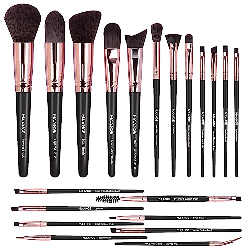 MAANGE Pinselset Makeup Professionelles 20 Pcs Make Up Pinsel Premium Foundation Puderpinsel Lidschatten Make up Pinsel Set unverzichtbare Schminkpinsel Set von MAANGE