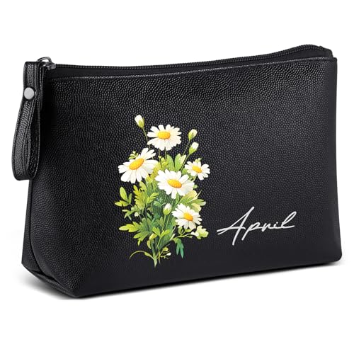 Kleine Make up Tasche MAANGE Kleine Kosmetiktasche Tragbare Reise Schminktasche wasserdichte PU Leder mit Griff Niedliche Vielseitige Reißverschlusstasche für Frauen-April Kleine Make up Tasche MAANGE Kleine Kosmetiktasche Tragbare Reise Schminktasche wasserdichte PU Leder mit Griff Niedliche Vielseitige Reißverschlusstasche für Frauen-April von MAANGE