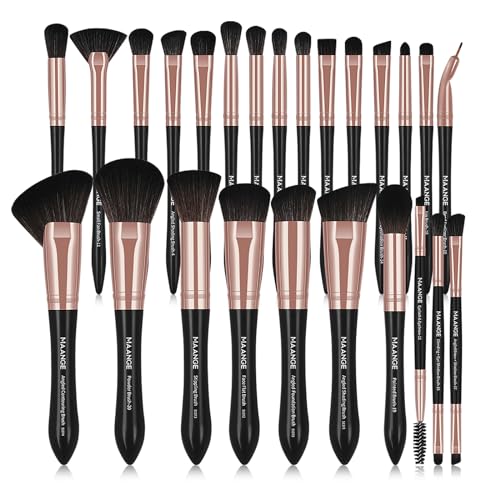 Make Up Pinsel MAANGE Professionelles 25 Pcs Pinselset Makeup Kosmetikpinsel Foundation Gesicht, Augen, Lippen pinsel Lidschatten Pinsel Schminkpinsel Set von MAANGE