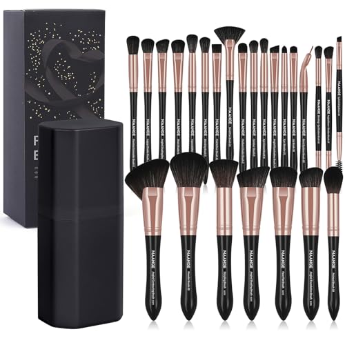 Make Up Pinsel MAANGE Professionelles 25 Pcs Pinselset Makeup Kosmetikpinsel Foundation Gesicht, Augen, Lippen pinsel Lidschatten Pinsel Schminkpinsel Set von MAANGE