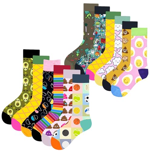 MAC BEEN Set mit 12 Paar lustigen Socken Unisex mit Zeichnungen, verschiedene Designs, Einheitsgröße 37-44, Farblich sortiert, 37-44 MAC BEEN Set mit 12 Paar lustigen Socken Unisex mit Zeichnungen, verschiedene Designs, Einheitsgröße 37-44, Farblich sortiert, 37-44 von MAC BEEN