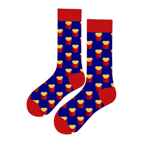 MAC BEEN Unisex Comida Y Bebida I Lustige Socken mit Pommes Frites-Motiv, Einheitsgröße 37-44, Essen und Trinken I MAC BEEN Unisex Comida Y Bebida I Lustige Socken mit Pommes Frites-Motiv, Einheitsgröße 37-44, Essen und Trinken I von MAC BEEN