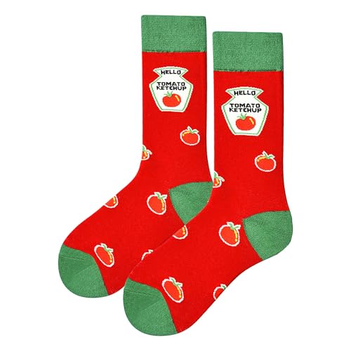 MAC BEEN Unisex Comida Y Bebida Lustige Socken mit Ketchup-Motiv, Einheitsgröße 37-44, Essen und Trinken II MAC BEEN Unisex Comida Y Bebida Lustige Socken mit Ketchup-Motiv, Einheitsgröße 37-44, Essen und Trinken II von MAC BEEN