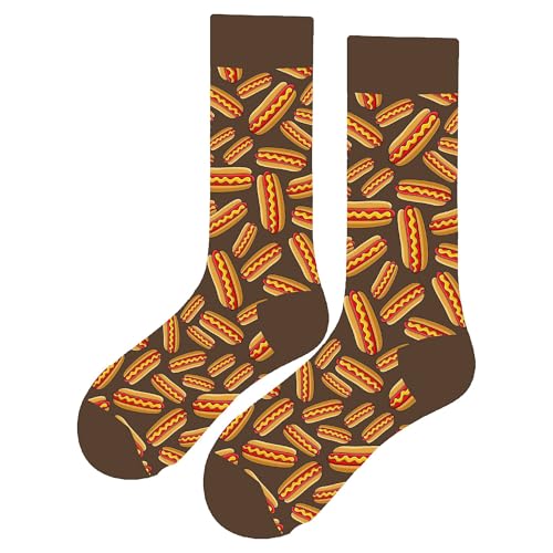 MAC BEEN Unisex Comida Y Bebida Lustige Socken mit Motiv Hot Dogs, Braun, Einheitsgröße 37-44, Essen und Trinken II MAC BEEN Unisex Comida Y Bebida Lustige Socken mit Motiv Hot Dogs, Braun, Einheitsgröße 37-44, Essen und Trinken II von MAC BEEN