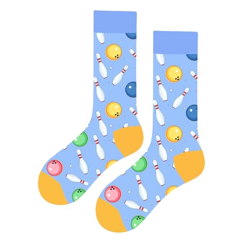 MAC BEEN Unisex Deportes Y Juegos Lustige Socken mit Bowling-Muster, Einheitsgröße 37-44, Sport und Spiele MAC BEEN Unisex Deportes Y Juegos Lustige Socken mit Bowling-Muster, Einheitsgröße 37-44, Sport und Spiele von MAC BEEN