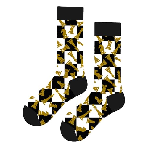 MAC BEEN Unisex Deportes Y Juegos Lustige Socken mit Schachmuster, Einheitsgröße 37-44, Sport und Spiele von MAC BEEN