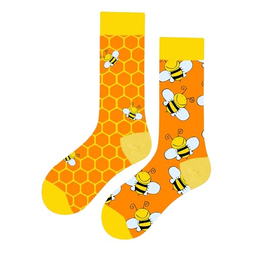 MAC BEEN Unisex Diseños Animales I Lustige Socken mit Bienenmotiv, Einheitsgröße 37-44, Tiermotive I MAC BEEN Unisex Diseños Animales I Lustige Socken mit Bienenmotiv, Einheitsgröße 37-44, Tiermotive I von MAC BEEN