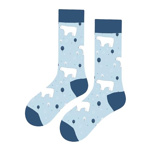 MAC BEEN Unisex Diseños Animales I Lustige Socken mit Eisbär-Motiv, Einheitsgröße 37-44, Tiermotive I MAC BEEN Unisex Diseños Animales I Lustige Socken mit Eisbär-Motiv, Einheitsgröße 37-44, Tiermotive I von MAC BEEN