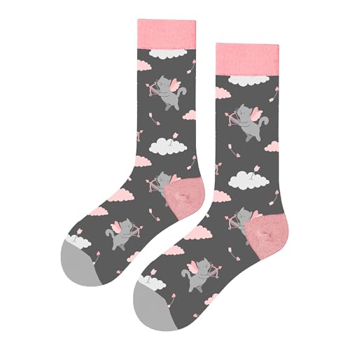 MAC BEEN Unisex Diseños Animales I Lustige Socken mit Katzenmotiv, Einheitsgröße 37-44, Tiermotive I MAC BEEN Unisex Diseños Animales I Lustige Socken mit Katzenmotiv, Einheitsgröße 37-44, Tiermotive I von MAC BEEN