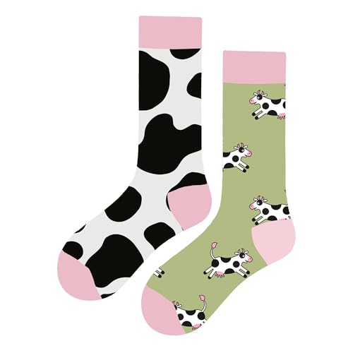 MAC BEEN Unisex Diseños Animales I Lustige Socken mit Kuhmuster, Einheitsgröße 37-44, Tiermotive I MAC BEEN Unisex Diseños Animales I Lustige Socken mit Kuhmuster, Einheitsgröße 37-44, Tiermotive I von MAC BEEN