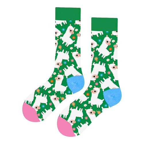 MAC BEEN Unisex Diseños Animales Lustige Socken mit Alpaka-Motiv, Einheitsgröße 37-44, Tiermotive II von MAC BEEN
