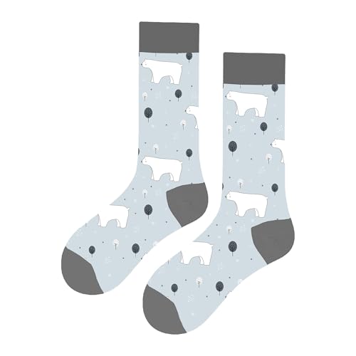 MAC BEEN Unisex Diseños Animales Lustige Socken mit Eisbär-Motiv, Einheitsgröße 37-44, Tiermotive III von MAC BEEN