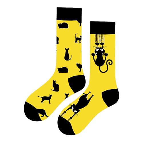 MAC BEEN Unisex Diseños Animales Lustige Socken mit Katzenmotiv, Einheitsgröße, Größe 37-44, Tiermotive III von MAC BEEN