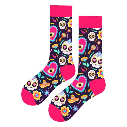 MAC BEEN Unisex Diseños Variados I Lustige Socken mit Totenkopf-Motiv, Einheitsgröße 37-44, Verschiedene Designs I MAC BEEN Unisex Diseños Variados I Lustige Socken mit Totenkopf-Motiv, Einheitsgröße 37-44, Verschiedene Designs I von MAC BEEN