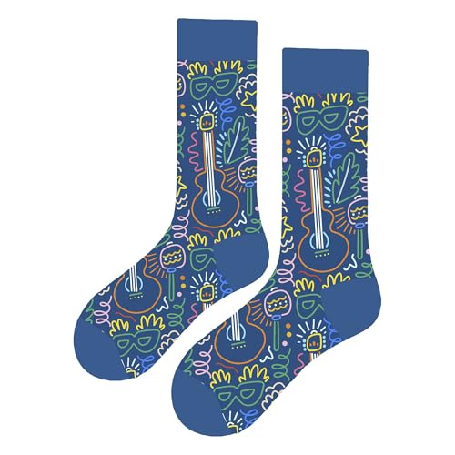 MAC BEEN Unisex Diseños Variados Lustige Socken mit Gitarrenmotiv, Einheitsgröße 37-44, Verschiedene Designs II MAC BEEN Unisex Diseños Variados Lustige Socken mit Gitarrenmotiv, Einheitsgröße 37-44, Verschiedene Designs II von MAC BEEN