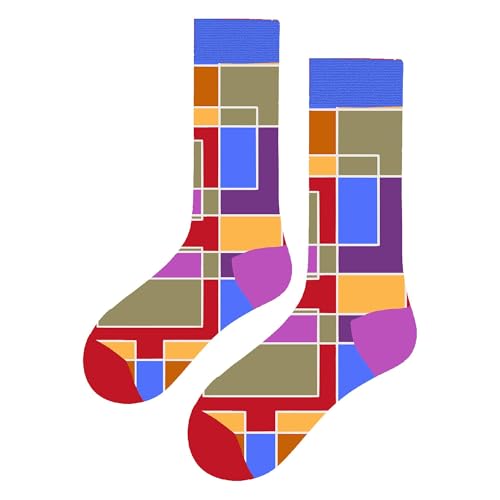 MAC BEEN Unisex Diseños Variados Lustige Socken mit quadratischen Mustern, Mehrfarbig, Einheitsgröße, Verschiedene Designs II, 37-44 MAC BEEN Unisex Diseños Variados Lustige Socken mit quadratischen Mustern, Mehrfarbig, Einheitsgröße, Verschiedene Designs II, 37-44 von MAC BEEN