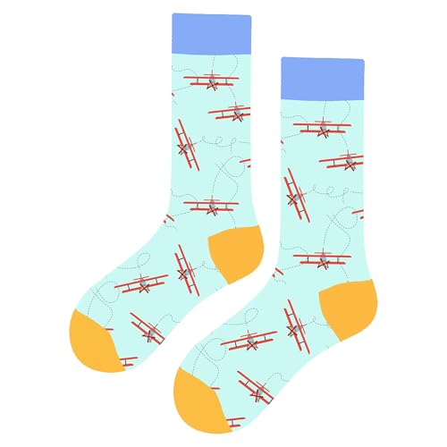MAC BEEN Unisex Disfruta EL Viaje Lustige Socken mit Flugzeug-Motiv, Einheitsgröße 37-44, Genießen Sie die Reise MAC BEEN Unisex Disfruta EL Viaje Lustige Socken mit Flugzeug-Motiv, Einheitsgröße 37-44, Genießen Sie die Reise von MAC BEEN