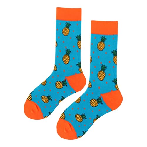 MAC BEEN Unisex Frutas Lustige Socken mit Ananas-Muster, Einheitsgröße 37-44, Obst von MAC BEEN