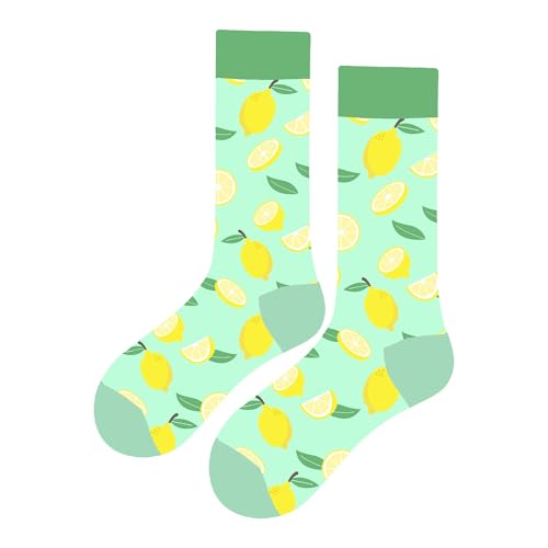 MAC BEEN Unisex Frutas Lustige Socken mit Zitronenmuster, Einheitsgröße 37-44, Obst MAC BEEN Unisex Frutas Lustige Socken mit Zitronenmuster, Einheitsgröße 37-44, Obst von MAC BEEN