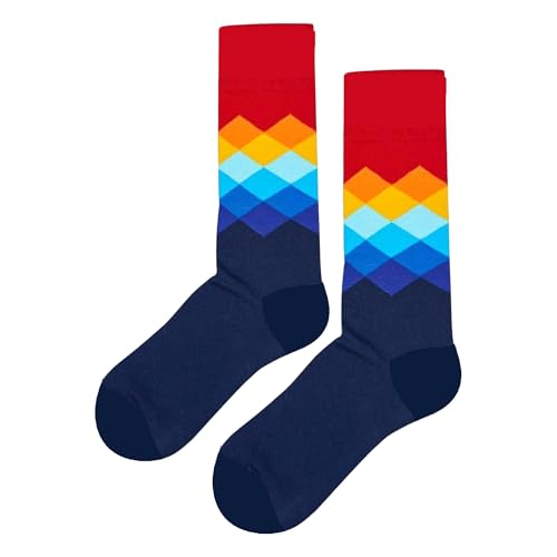MAC BEEN Unisex Patrones Geométricos I Lustige Socken mit Rautenmuster, Einheitsgröße 37-44, Geometrische Muster I MAC BEEN Unisex Patrones Geométricos I Lustige Socken mit Rautenmuster, Einheitsgröße 37-44, Geometrische Muster I von MAC BEEN