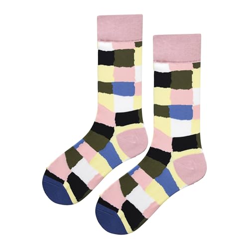 MAC BEEN Unisex Patrones Geométricos I Lustige hohe Socken pastellfarbenen Karomustern, Einheitsgröße 37-44, Geometrische Modelle I MAC BEEN Unisex Patrones Geométricos I Lustige hohe Socken pastellfarbenen Karomustern, Einheitsgröße 37-44, Geometrische Modelle I von MAC BEEN