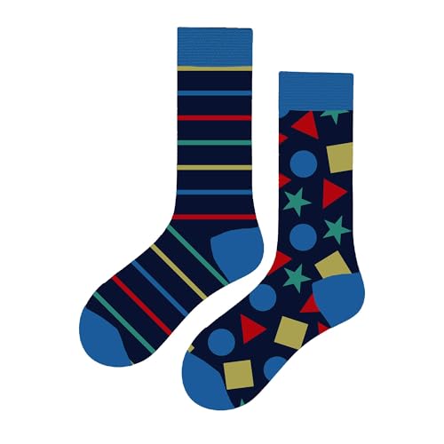 MAC BEEN Unisex Patrones Geométricos Lustige Socken mit Sternen, Kreisen und Streifen, Einheitsgröße 37-44, Geometrische Muster II MAC BEEN Unisex Patrones Geométricos Lustige Socken mit Sternen, Kreisen und Streifen, Einheitsgröße 37-44, Geometrische Muster II von MAC BEEN