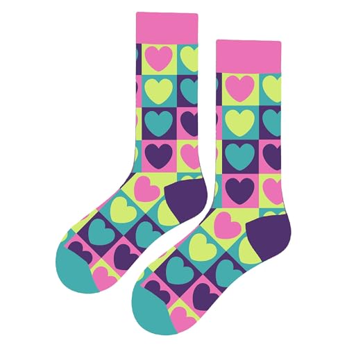 MAC BEEN Unisex Patrones Geométricos Lustige Socken mit pastellfarbenen Herzen, Einheitsgröße 37-44, Geometrische Muster II MAC BEEN Unisex Patrones Geométricos Lustige Socken mit pastellfarbenen Herzen, Einheitsgröße 37-44, Geometrische Muster II von MAC BEEN
