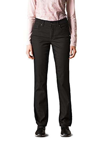 MAC JEANS Damen Angela_0380L Straight Jeans, Schwarz, W34/34L von MAC Jeans